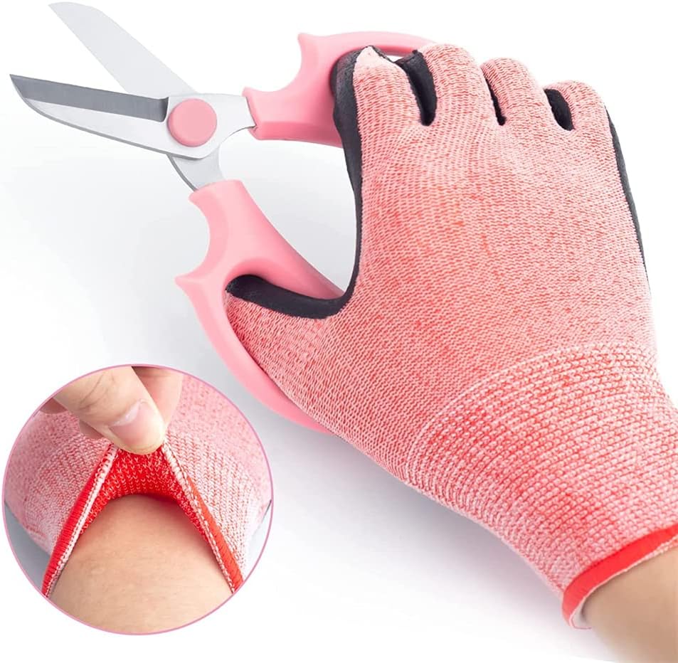 4PCS Garden Pruning Shears Scissors Kit, Professional Rose Thorn Remover, Tree Pruner Hand Tools Kit, Cordless Trimmer and Floral Gloves for Gardening Flower Arrangement - الصورة 6