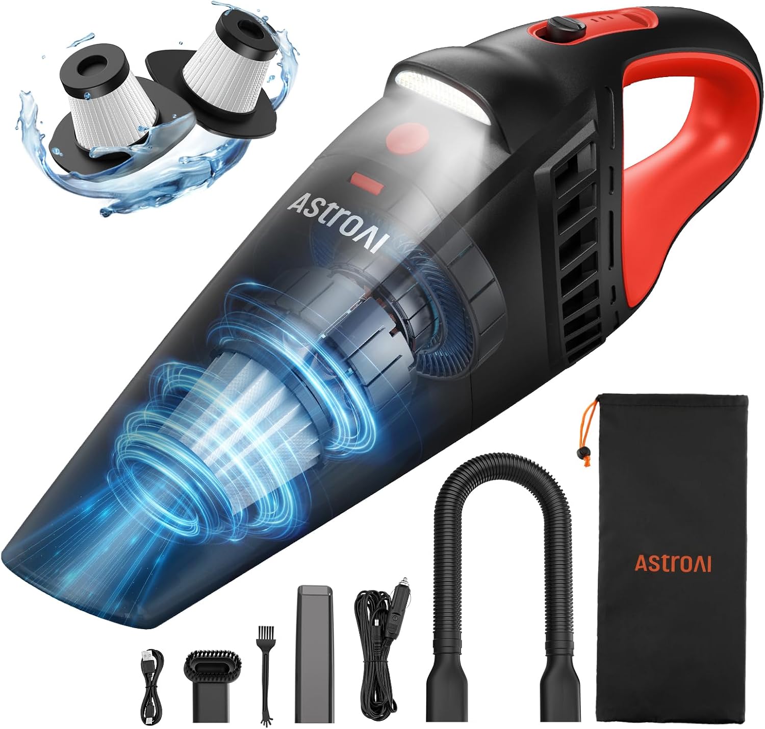 AstroAI Car Vacuum Cleaner Portable Cordless Car vacuum with 12V DC Power