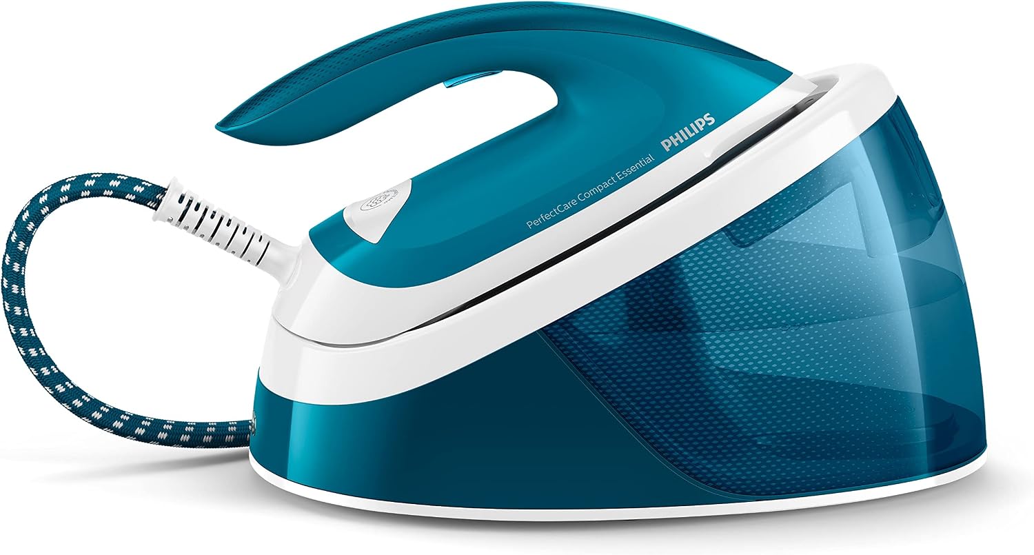 Philips Steam Generator 2400W, 120g/min Continuous Steam, 360g Steam Boost | PerfectCare Compact Essential, Calc-Clean, Vertical Steam, Optimal Temp, SteamGlide, 1300ml, GC6815/26 - الصورة 2