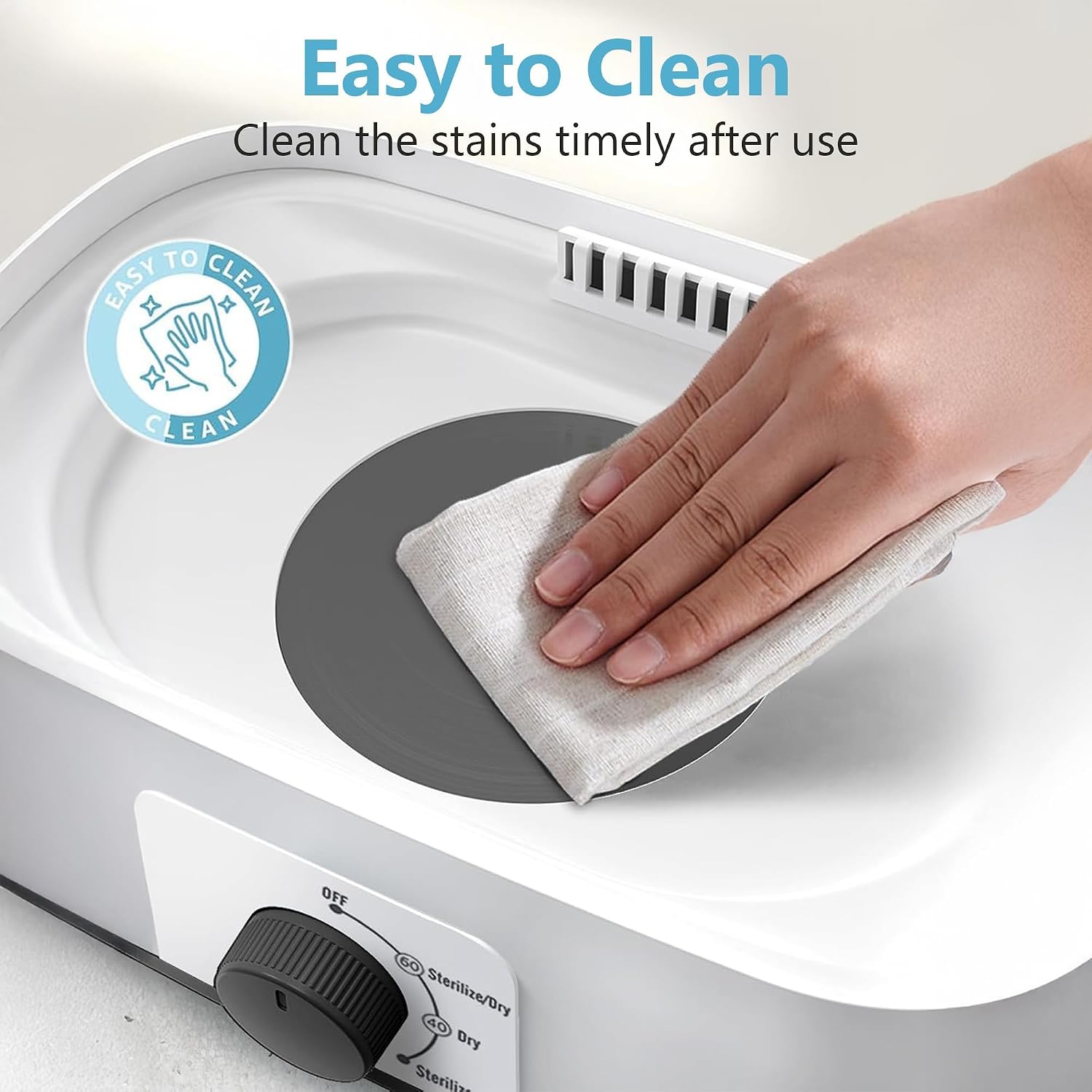 Baybee Baby Bottle Sterilizer and Dryer | Electric Steam Bottle Drying with 72-Hour Storage & 8 Bottles Large Capacity | Puresteam Baby Fast 360° Sterilization with One Knob Control & BPA Free - الصورة 8