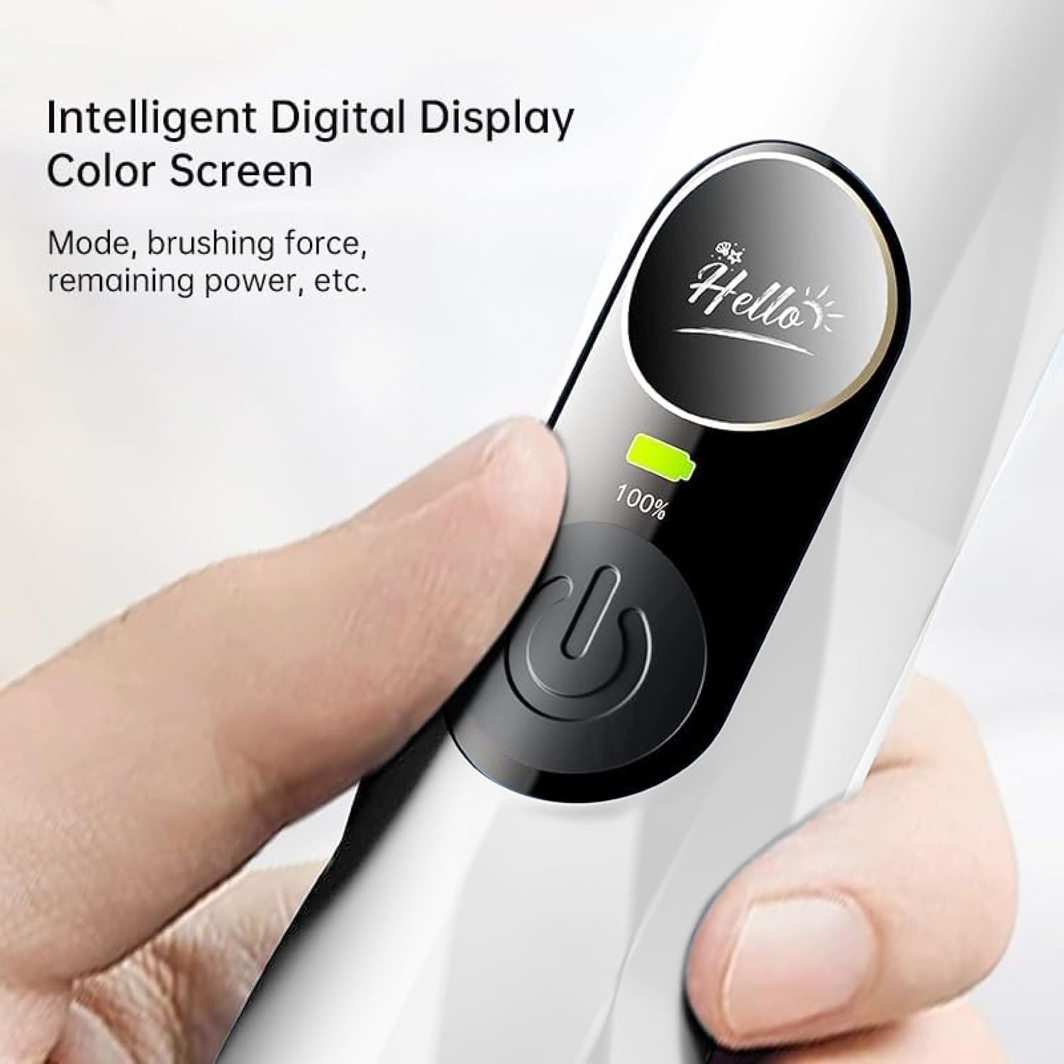 Reva V3 Sonic Electric Toothbrush for Adults, Dual Display, 5 Modes, 200-Day Battery, 4 Brush Heads, IPX7 Waterproof (Black) - الصورة 5