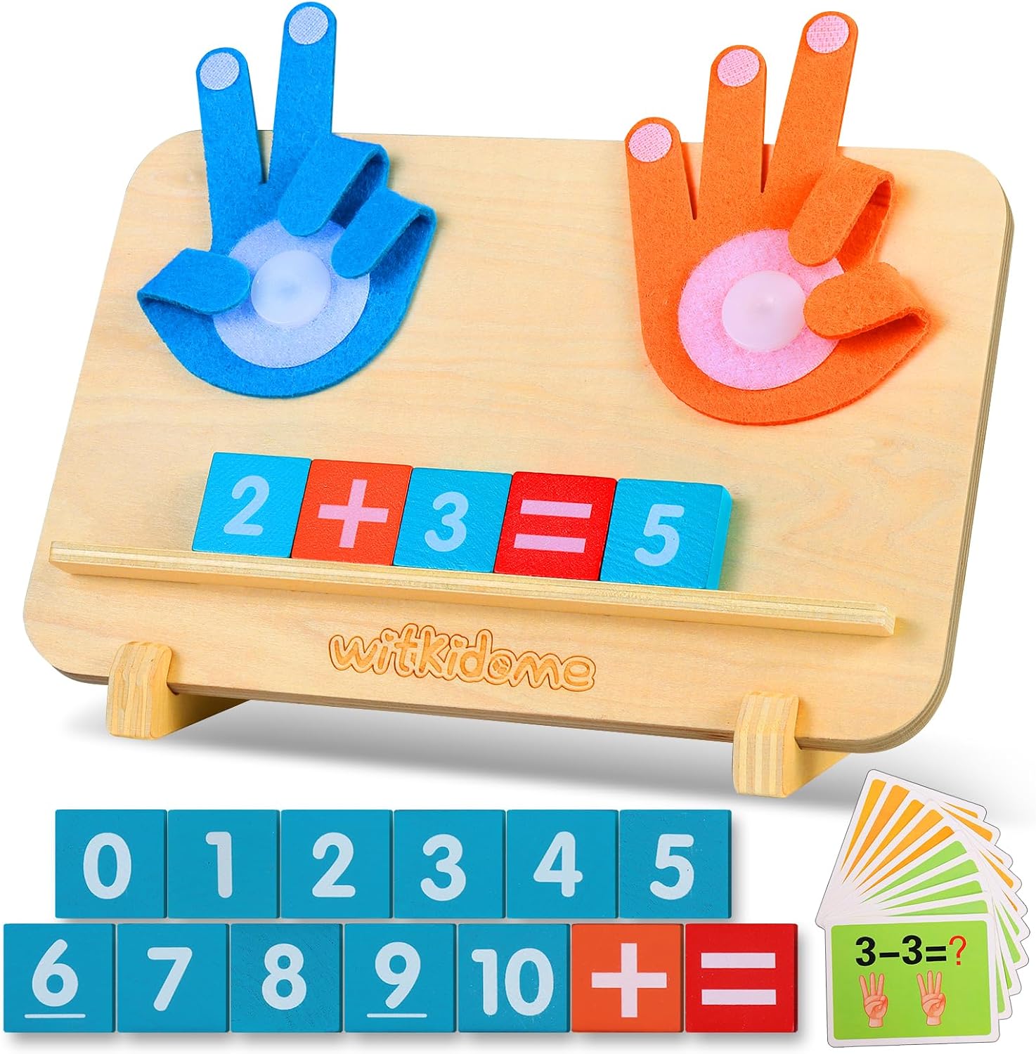 Educational Learning Number Toy for Toddler, Finger Counting Math Toys, Montessori Math Counting Toys for Toddlers, Number Blocks Toys for 3 4 5 Year Old Girls Boys Gift