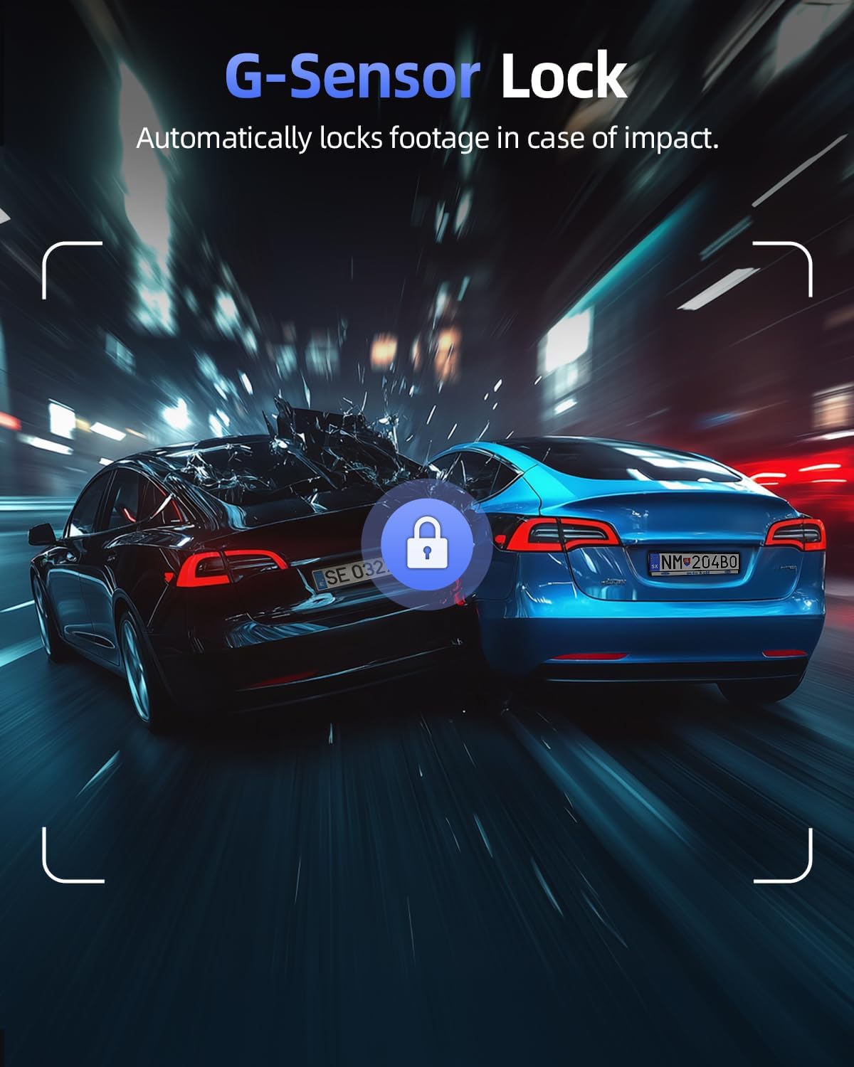 4K داش كام, Dash Cam for Cars with 64GB SD Card, 5Ghz WiFi, G-Sensor - الصورة 7