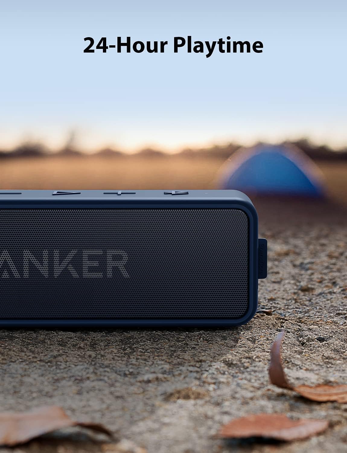Anker Soundcore 2 Portable Bluetooth Speaker with 12W Stereo Sound, BassUp, IPX7 Waterproof, 24-Hour Playtime, Wireless Stereo Pairing, Speaker for Home, Outdoors, Travel - الصورة 5