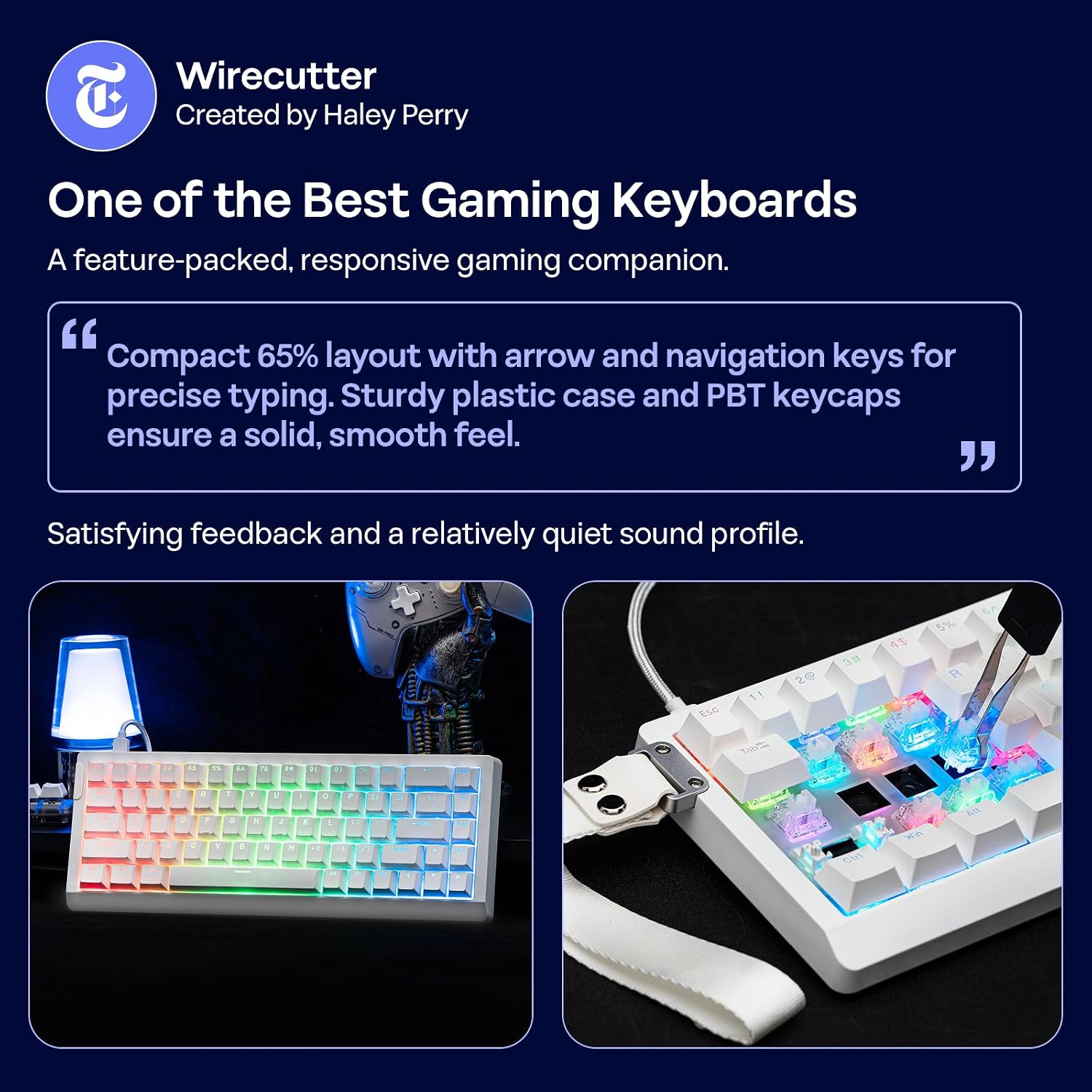 EPOMAKER HE68 Lite Hall Effect Gaming Keyboard, 8k Polling & 128K Scan Rate - الصورة 8