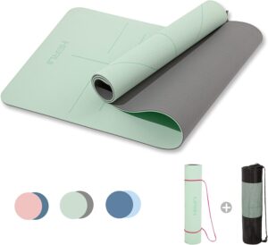 HERUI Yoga Mat Alignment Lines Anti...