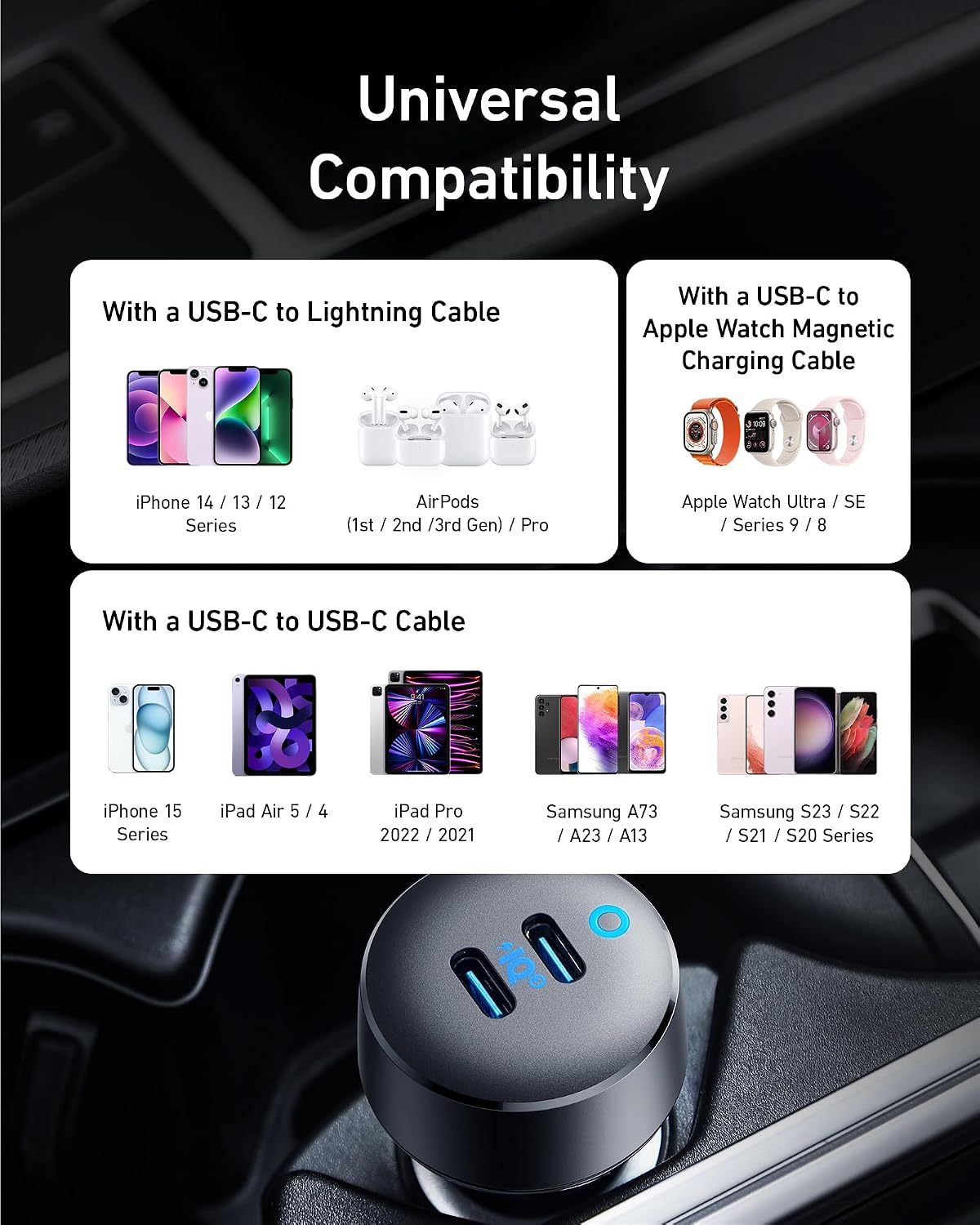 Anker USB C Car Charger, 40W 2-Port PowerIQ 3.0 Type C Adapter, iPhone 16 Car Charger, PowerDrive III Duo with Power Delivery for iPhone 16/15/14/13 - الصورة 6