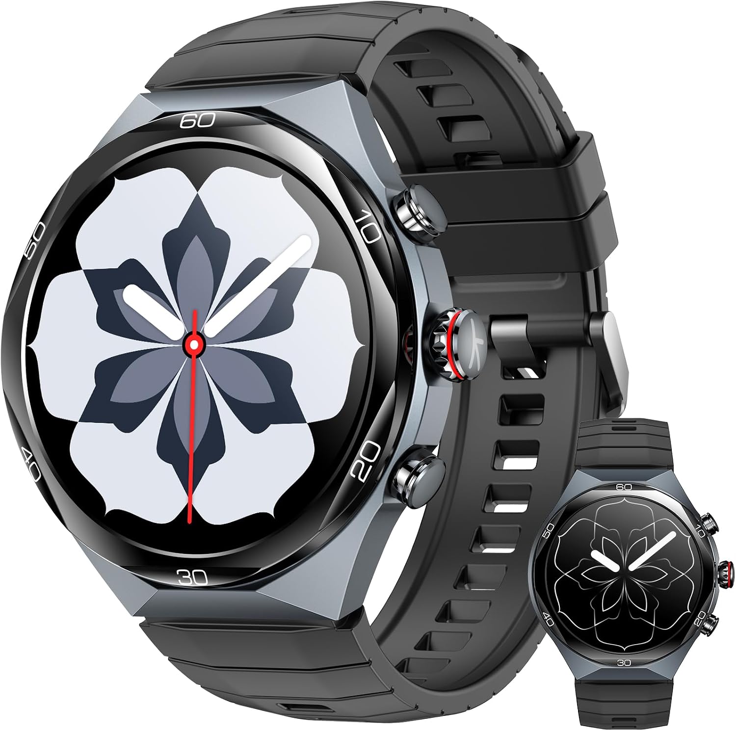 Kieslect AI Smart Watch 1.46" AOD Display GPS Bluetooth Calls Zero-Delay Smart Watches for Men Video Watch Face 14-Day Battery 5ATM Waterproof, 180+ Sports Modes Elite 2