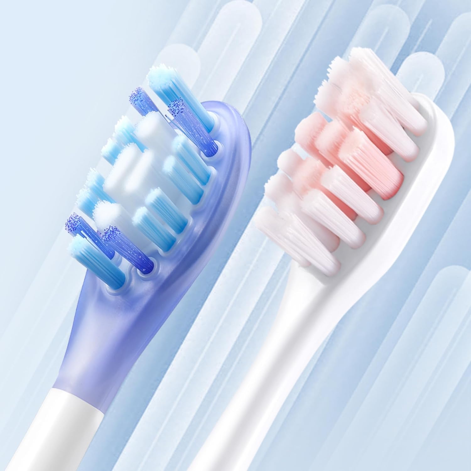V3 Electric Toothbrush Replacement Heads, Sonic Toothbrush Heads Refills, 4 Pack, White - الصورة 4