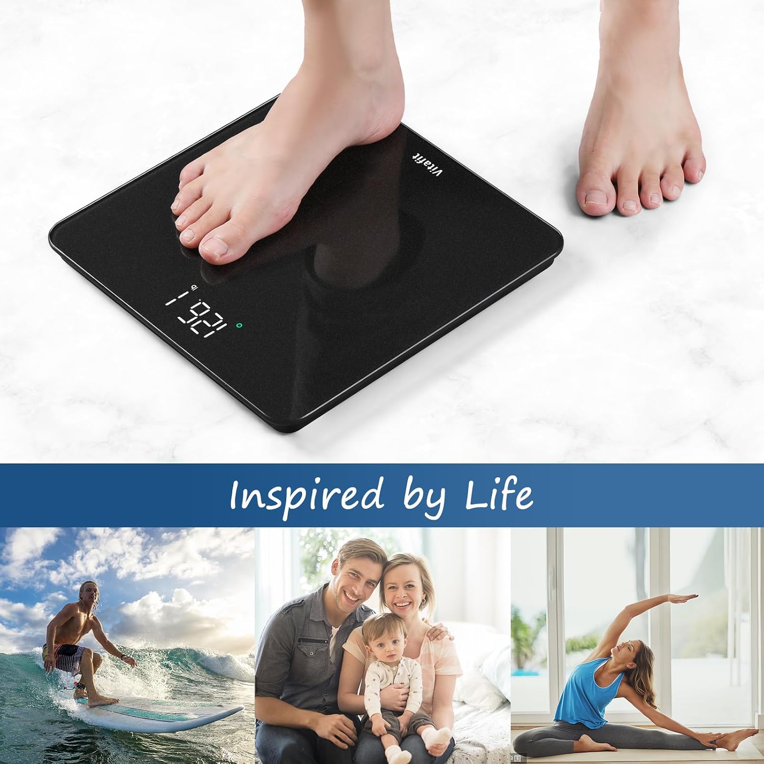 Vitafit Weight Scale for Body Weight Accuracy 0.05kg, 182kg ميزان للجسم - الصورة 5