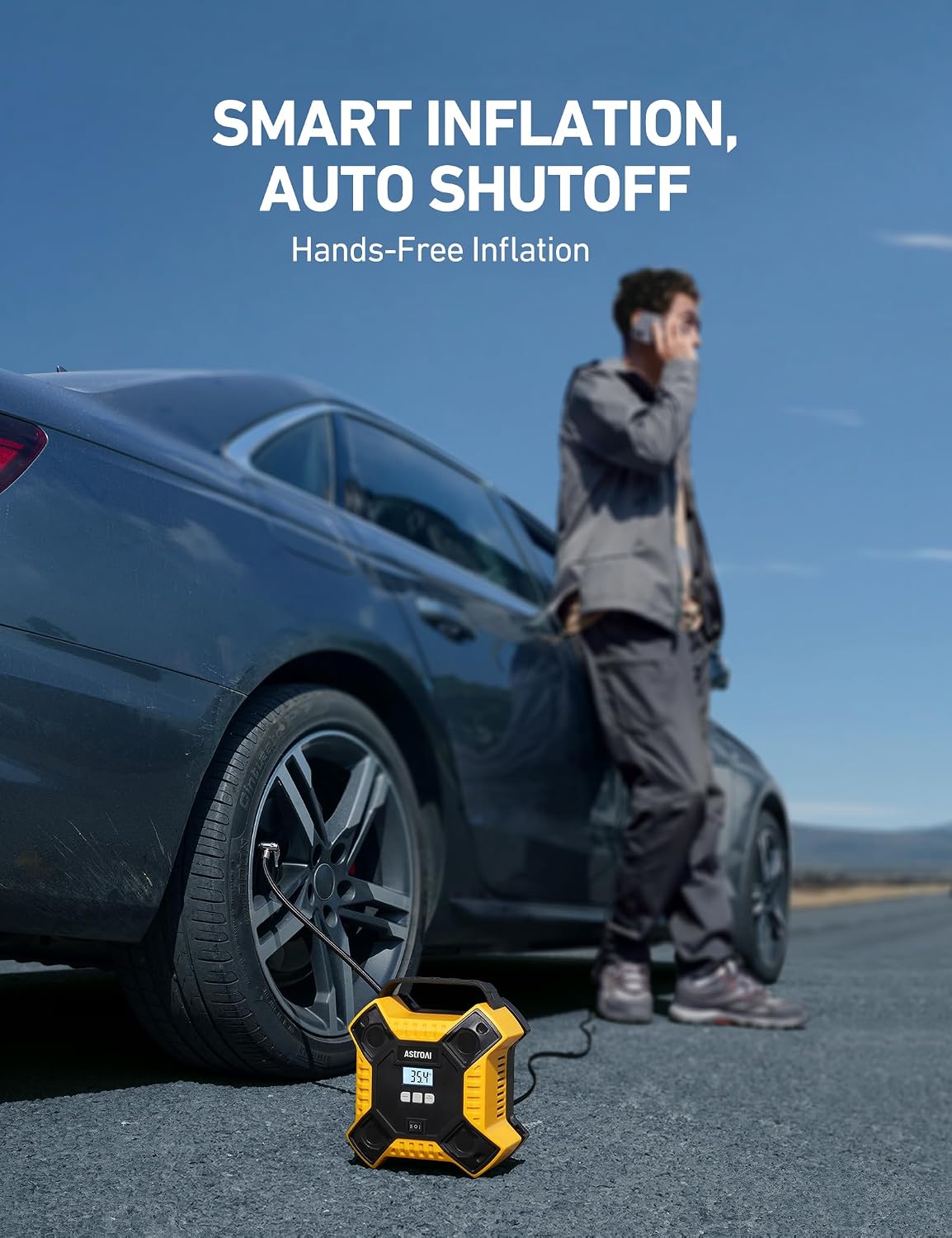 AstroAI Tire Inflator Air Compressor Car Tyre Inflator 12V DC&160PSI - الصورة 4