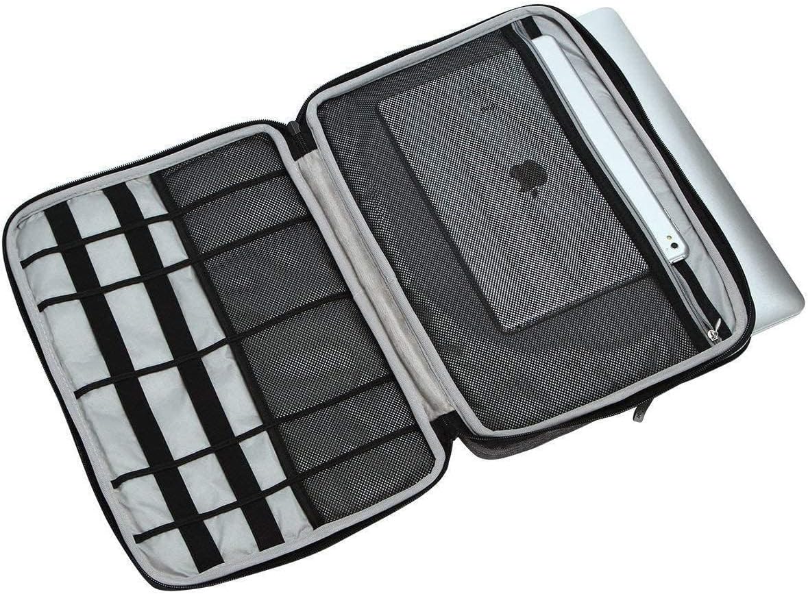 Handle 11-11.6 Inch Laptop and iPad Case/Electronic Accessories Storage Bag 11”Laptop Sleeve for Ultrabook/Notebook/Netbook/MacBook - Grey - الصورة 3