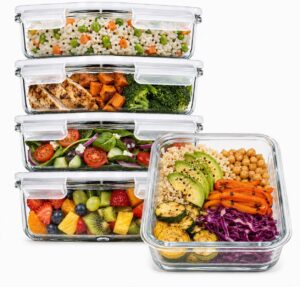 PrepNaturals 5 Pack 36 Oz Glass Mea...