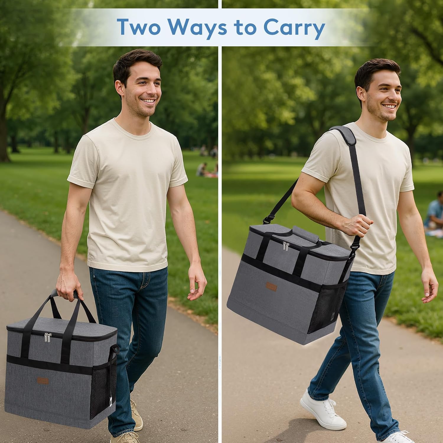 Lifewit Cooler Bag 30/50/60 Cans Collapsible and Insulated Large Lunch Bag Leakproof Soft Cooler Portable for Camping/BBQ/Family Outdoor Activities - الصورة 5