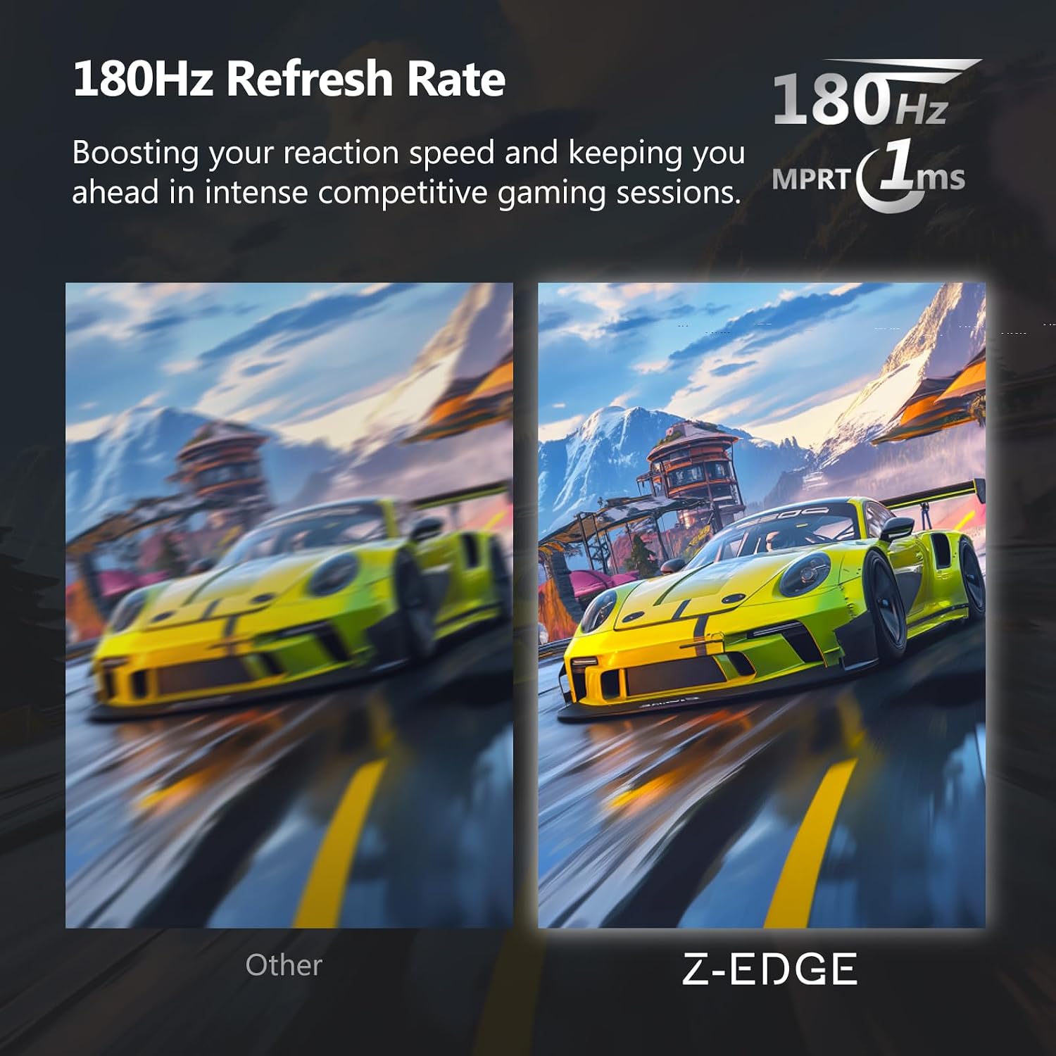Z-EDGE 24inch IPS Gaming Monitor, FHD 1080P, Max 180Hz,HDR,LED,1ms,UG24F - الصورة 3