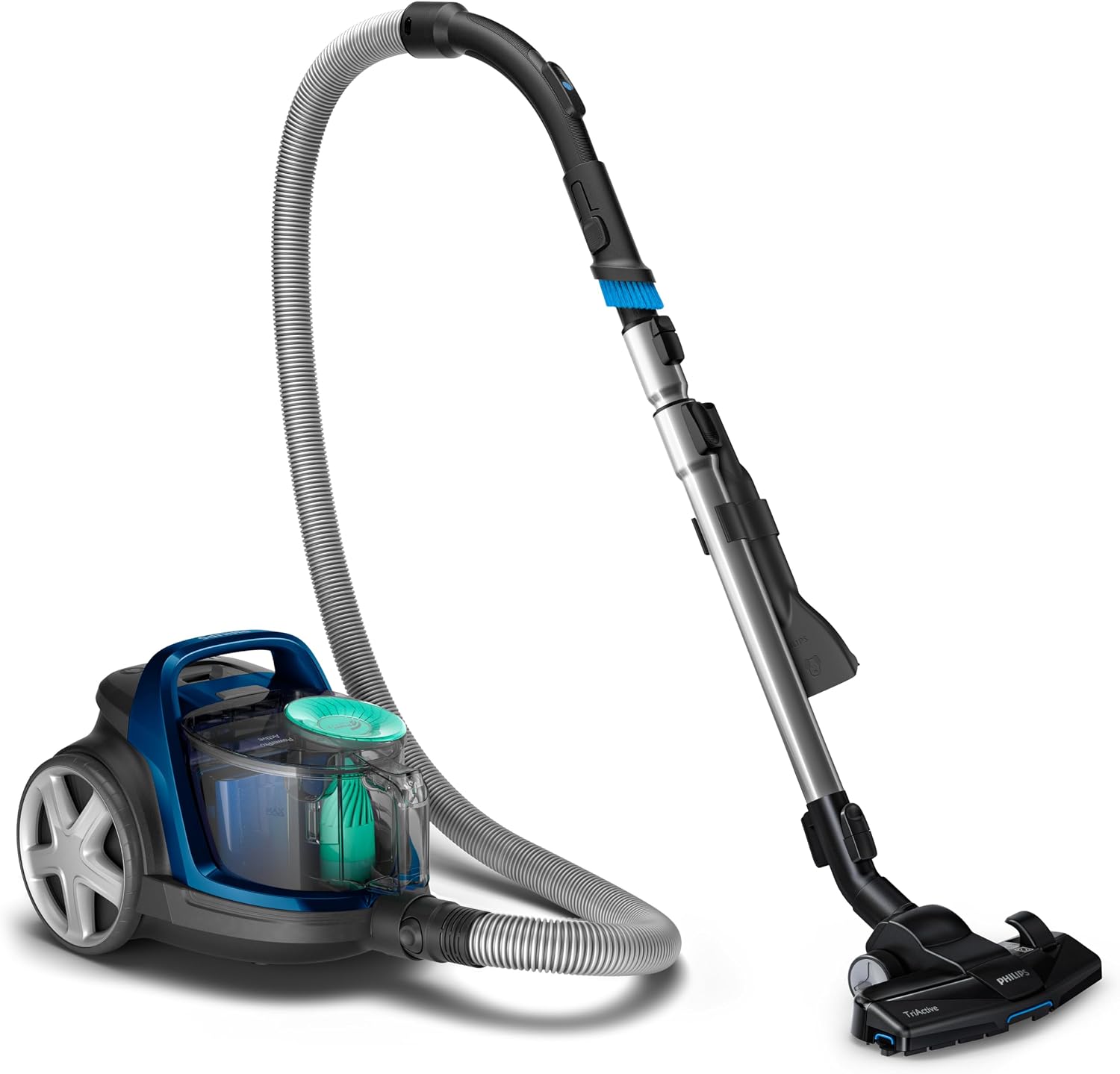 Philips Bagless Vacuum, 410W Suction Power, 2000W, 1.5L Dust Capacity | 5000 Series, PowerCyclone 7, TriActive Nozzle, HEPA Filter, Hygienic Emptying, Power Control, Dark Royal Blue, FC9570/62 - الصورة 2