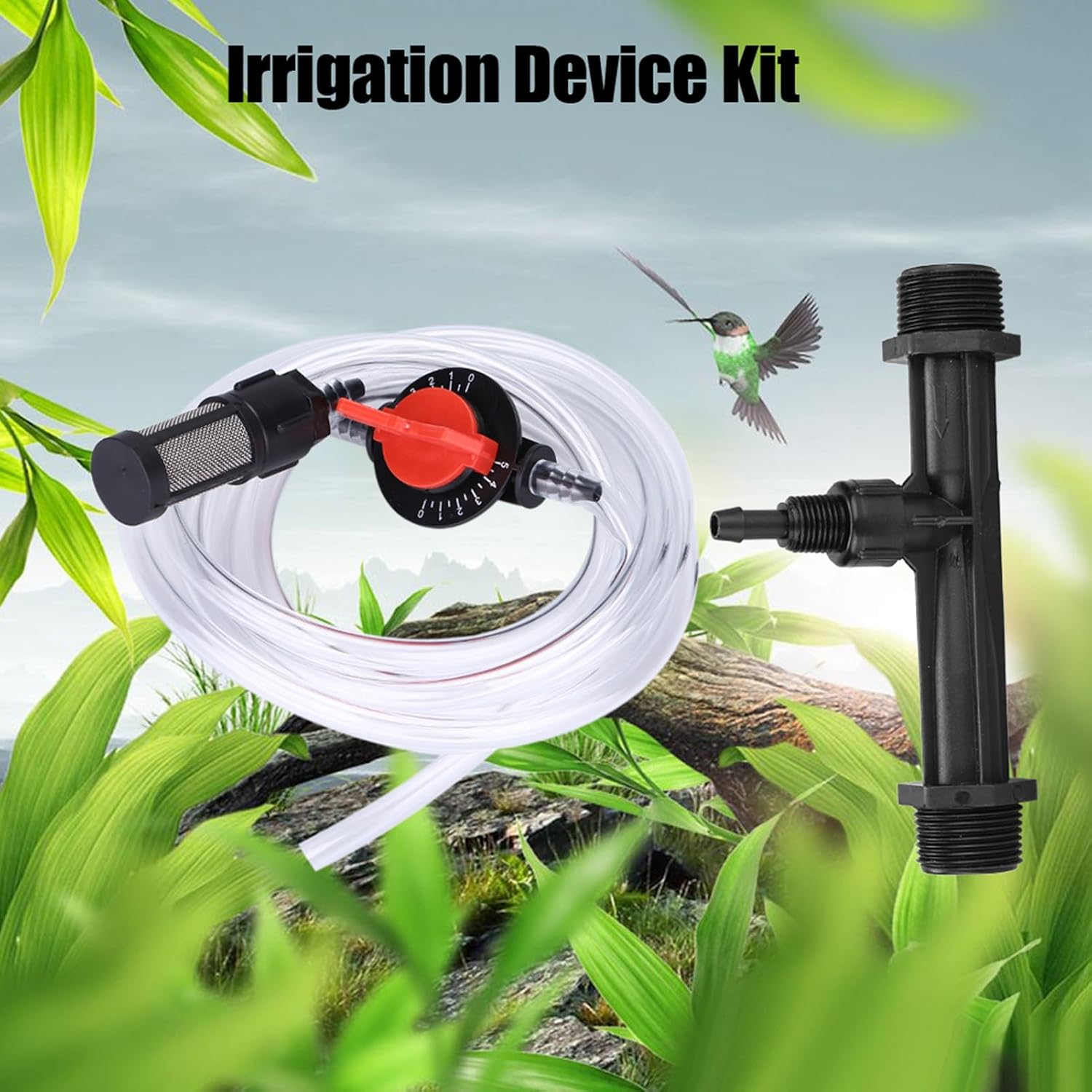 Fertilizer Injector, Garden Irrigation Device Kit, G3/4 Fertilizer Injector Switch Water Tube Kit for Liquid Fertilizer Injection Through Drip Irrigation System - الصورة 3