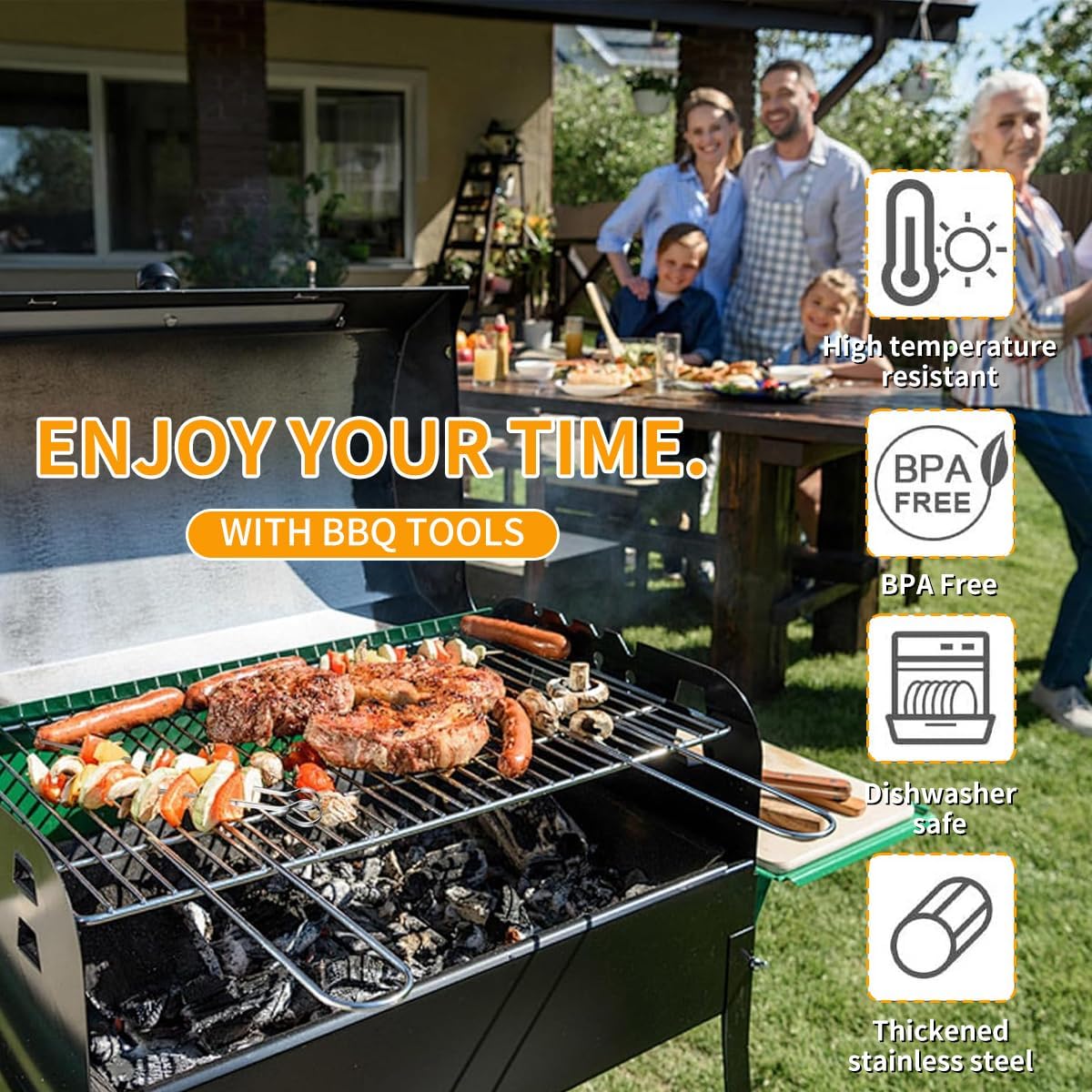 Uand Home Griddle Accessories Kit,30Pcs Griddle Grill Tools Kit with Apron,BBQ Accessories Kit,Stainless Steel Grill Kit for Camping/Backyard Barbecue, Grill Utensils Set for Men Women(30pcs) - الصورة 2