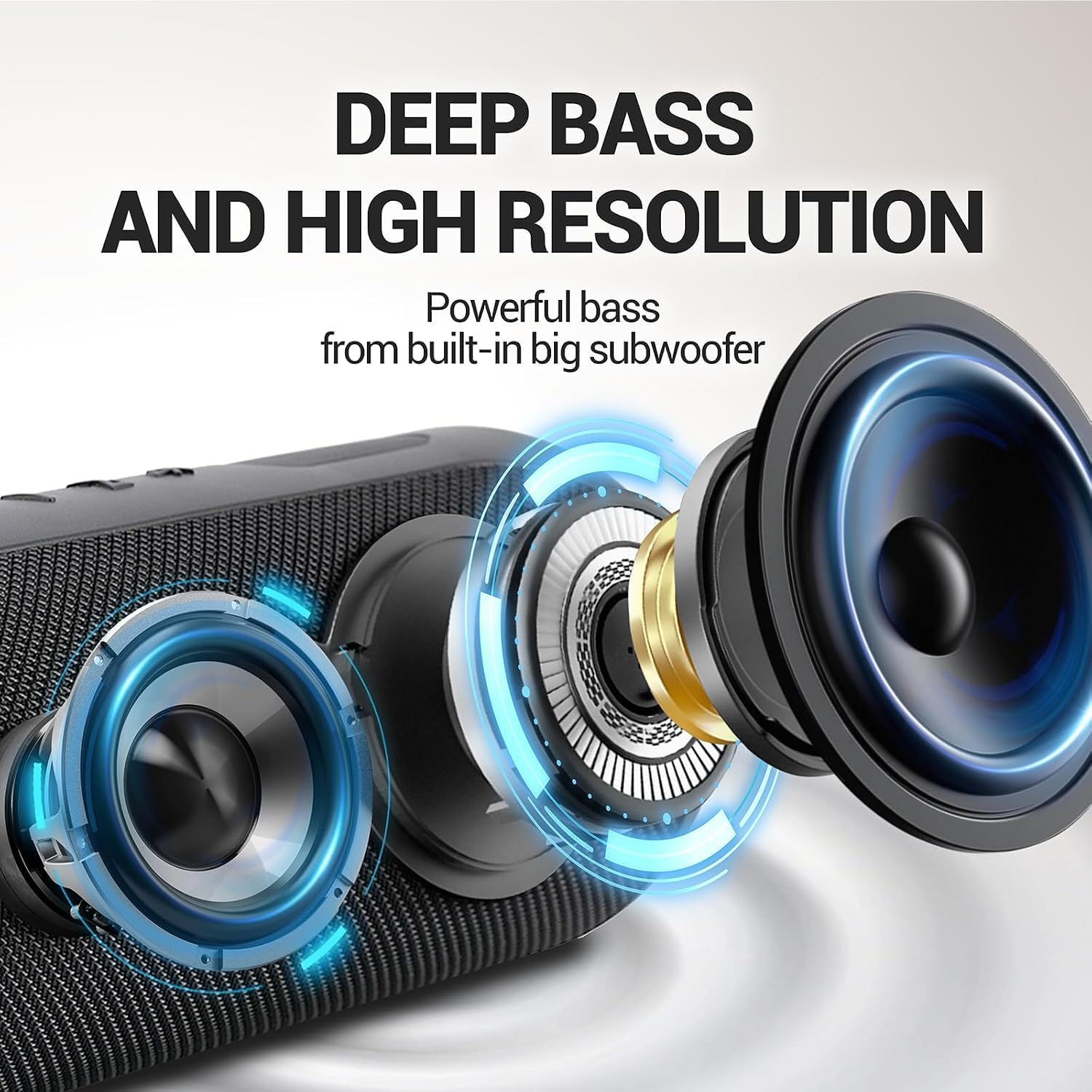 Bluetooth Speaker Portable Wireless Speaker IPX7 Waterproof Outdoor - الصورة 2