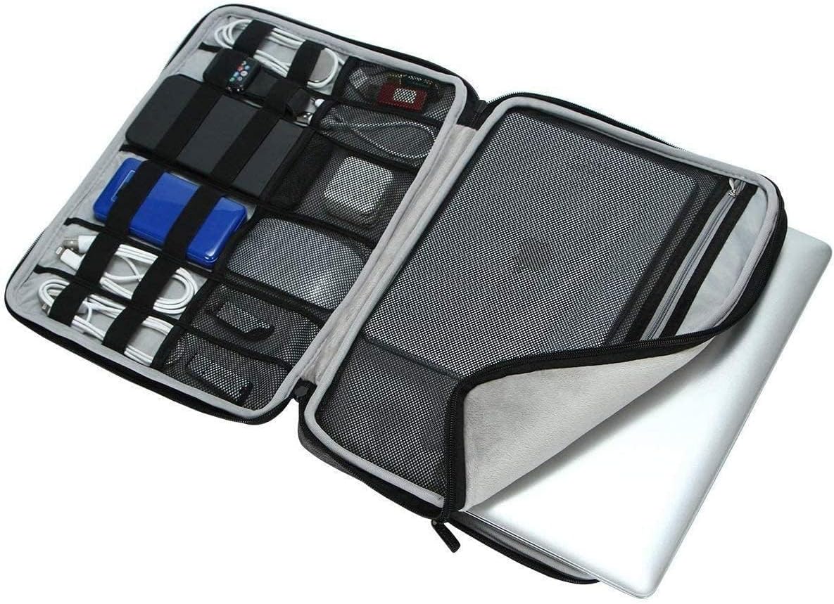 Handle 11-11.6 Inch Laptop and iPad Case/Electronic Accessories Storage Bag 11”Laptop Sleeve for Ultrabook/Notebook/Netbook/MacBook - Grey - الصورة 2