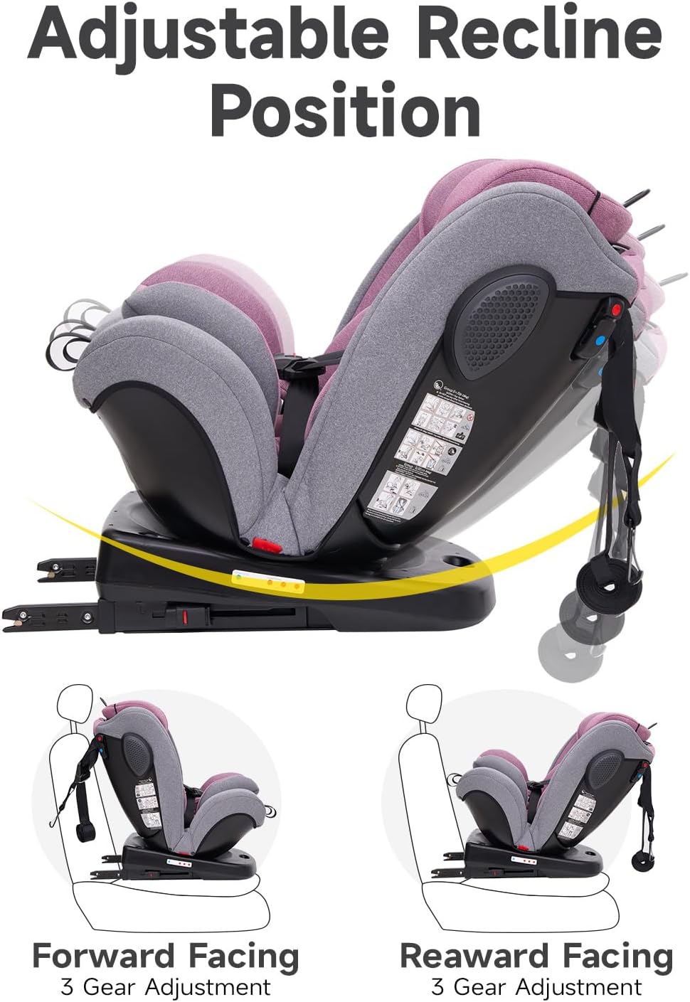 Jovikids Portable Booster Seat for Car with ISOFIX ECE R129 125-150cm (6-12 Years) for Kids, Comfortable, Compact, Convenient for Everyday Use, Great for Travel - Blue - الصورة 4