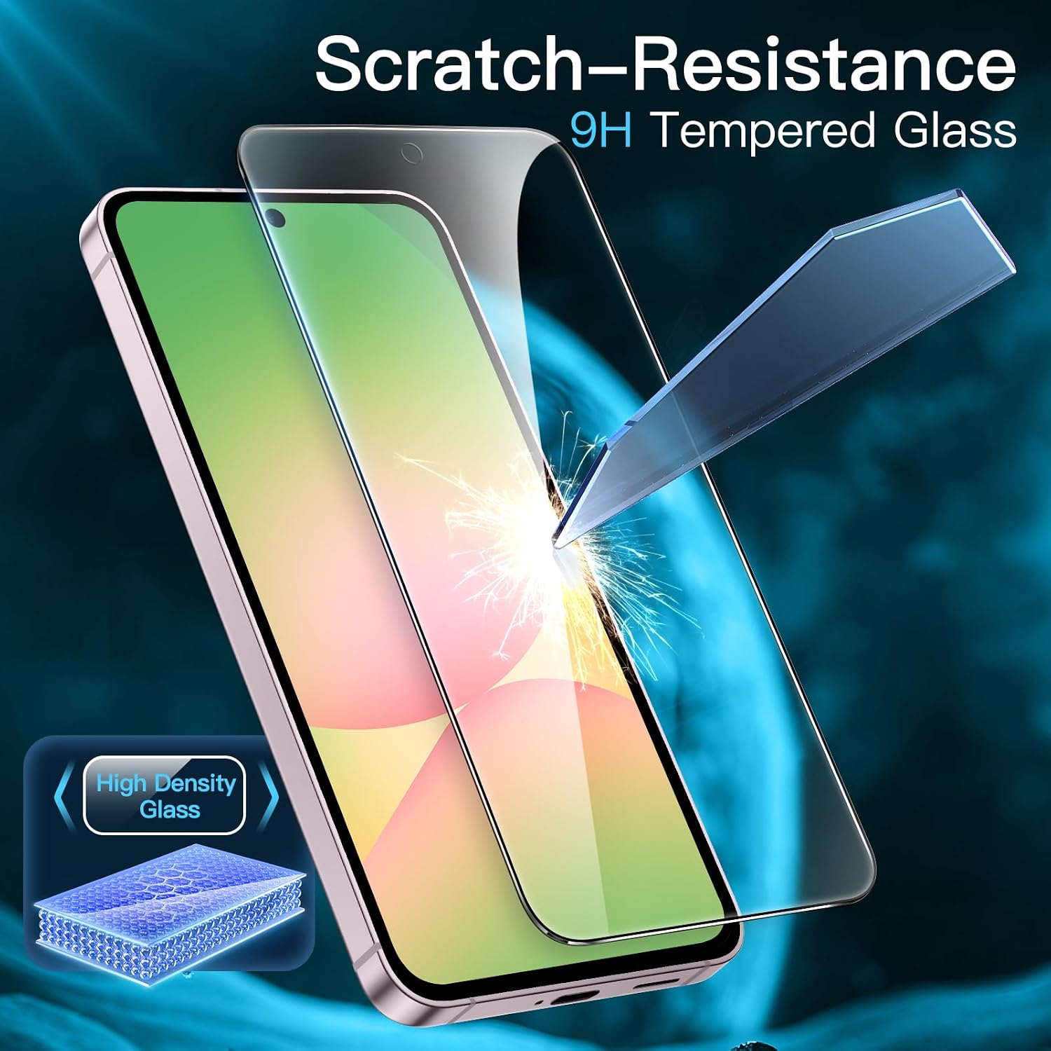 JETech Screen Protector for Samsung Galaxy A56, 3-Pack - الصورة 5