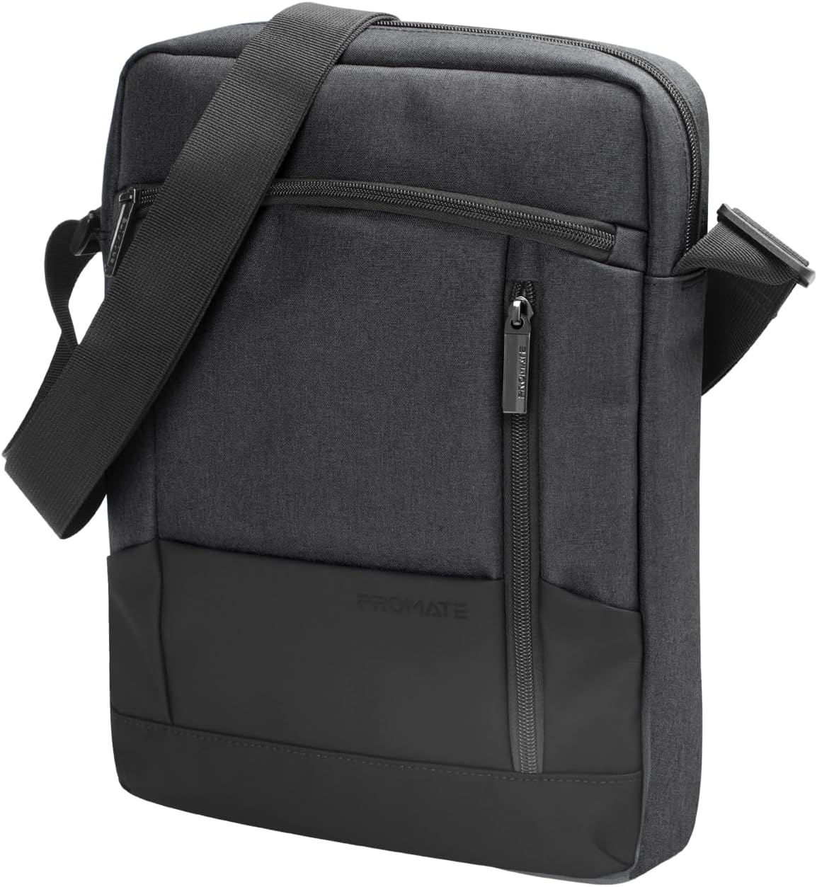 Promate Hand Bag, Premium Lightweight Laptop/Tablet Shoulder Bag with Accessible Front Pocket, Water-Resistance, Sleek Design and Secure Zippers Compatible with 13-inch Tablets, Laptops