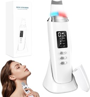 Skin Scrubber Ultrasound, 4 Modes a...