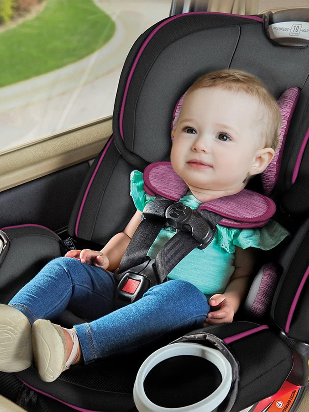 Car Seat Chest Harness Clip Car Seat Safety Belt Clip Buckle Lock Stroller Chest Clip Universal Adjustable Guard for Baby and Kids Trend (Black) - الصورة 2