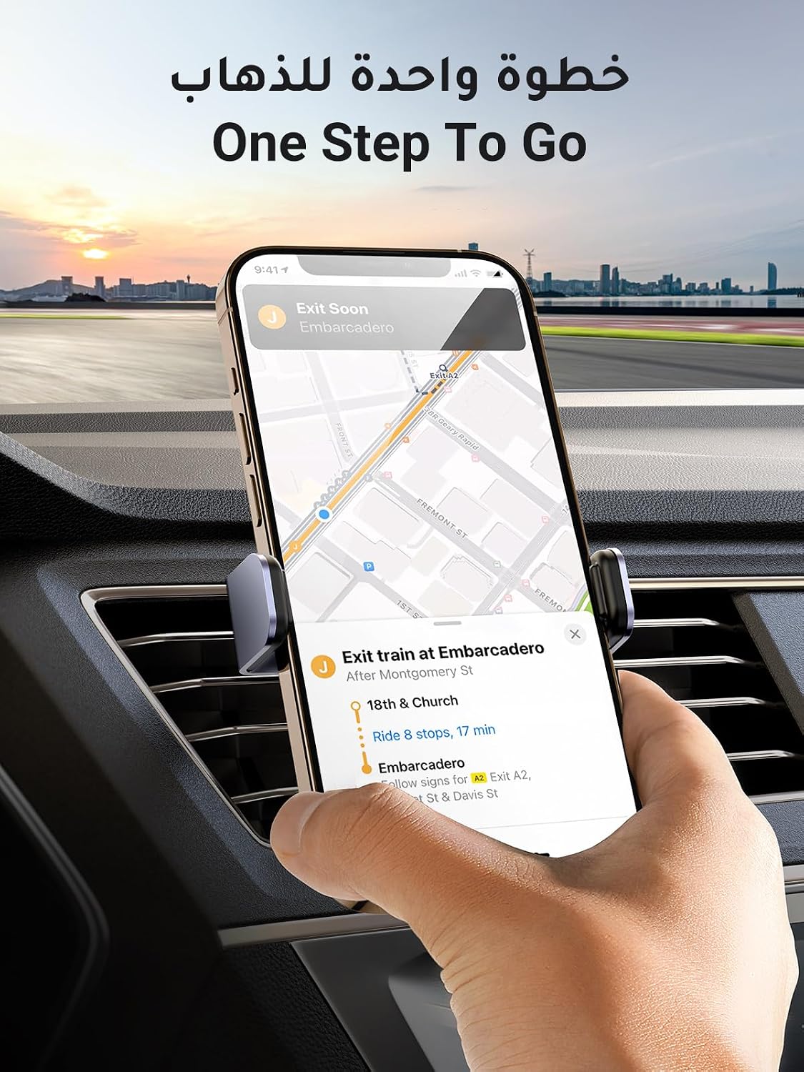 UGREEN Car Phone Holder Car Mount 360° Rotatable Stable and Won't Fall Off - الصورة 7