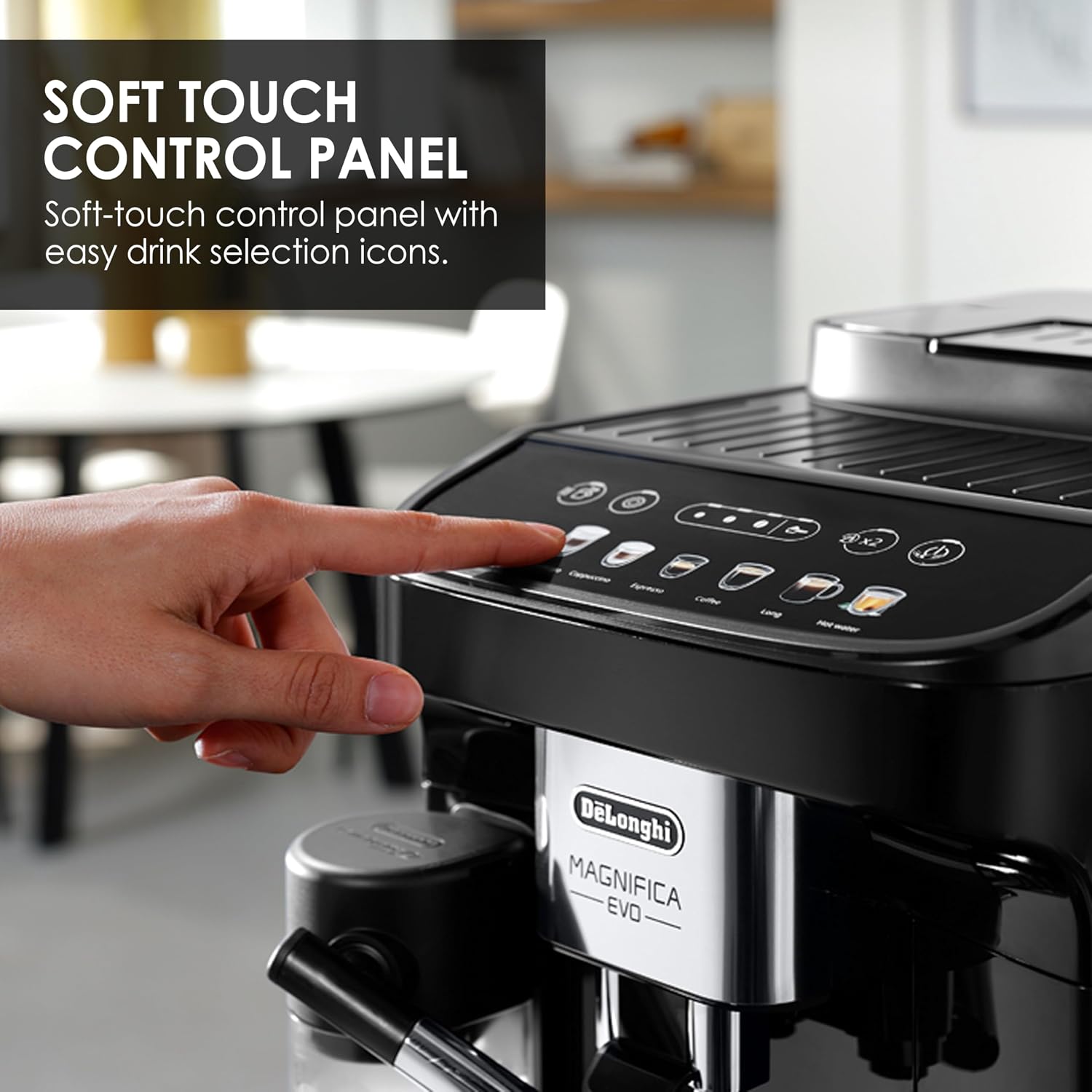 De'Longhi Coffee Machine MAGNIFICA EVO Fully Automatic Bean to Cup Coffee Machine, 12+ Functions, Ideal for Espresso, Americano, Cappuccino, Latte Macchiato & More, ECAM290.81.TB (Made in Europe) - الصورة 7