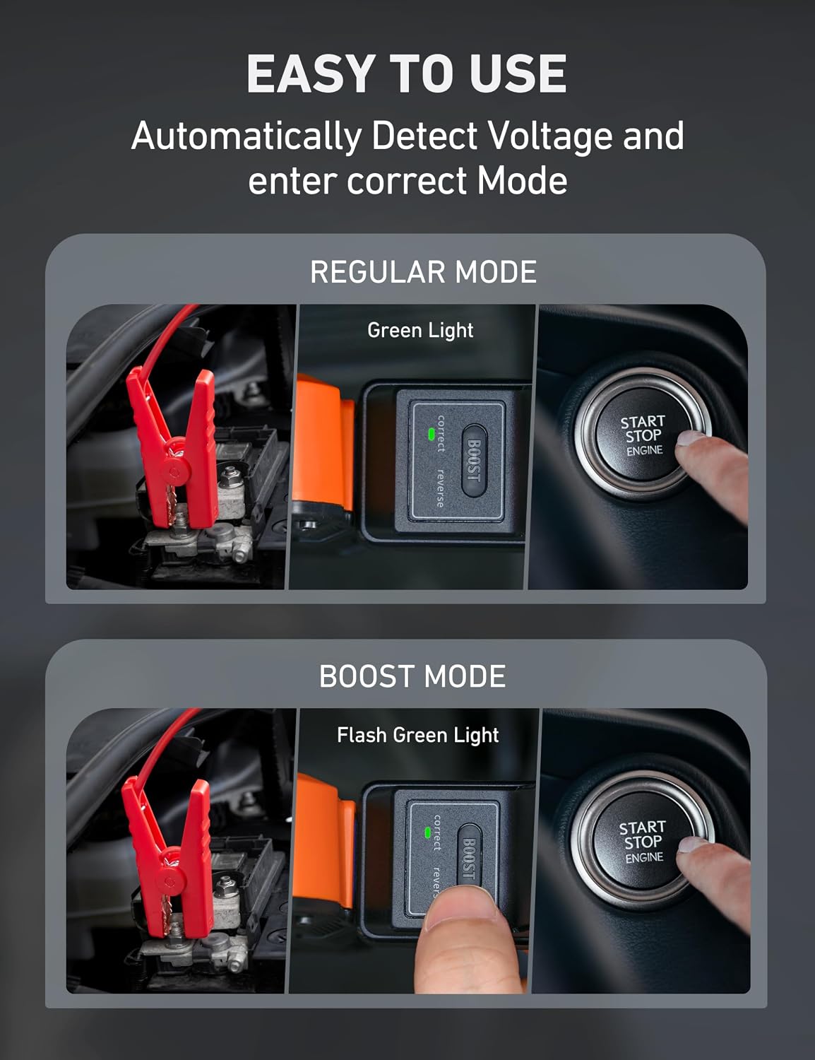 AstroAI Jump Starter Portable Car Jump Starter 12V Car Battery Charger - الصورة 6