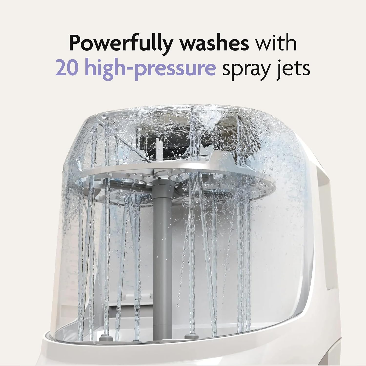 Baby Brezza Bottle Washer Pro - Baby Bottle Washer, Sterilizer + Dryer - All in One Machine Cleans Bottles, Pump Parts, & Sippy Cups - Replaces Hand Washing, Bottle Brushes and Drying Racks - الصورة 3