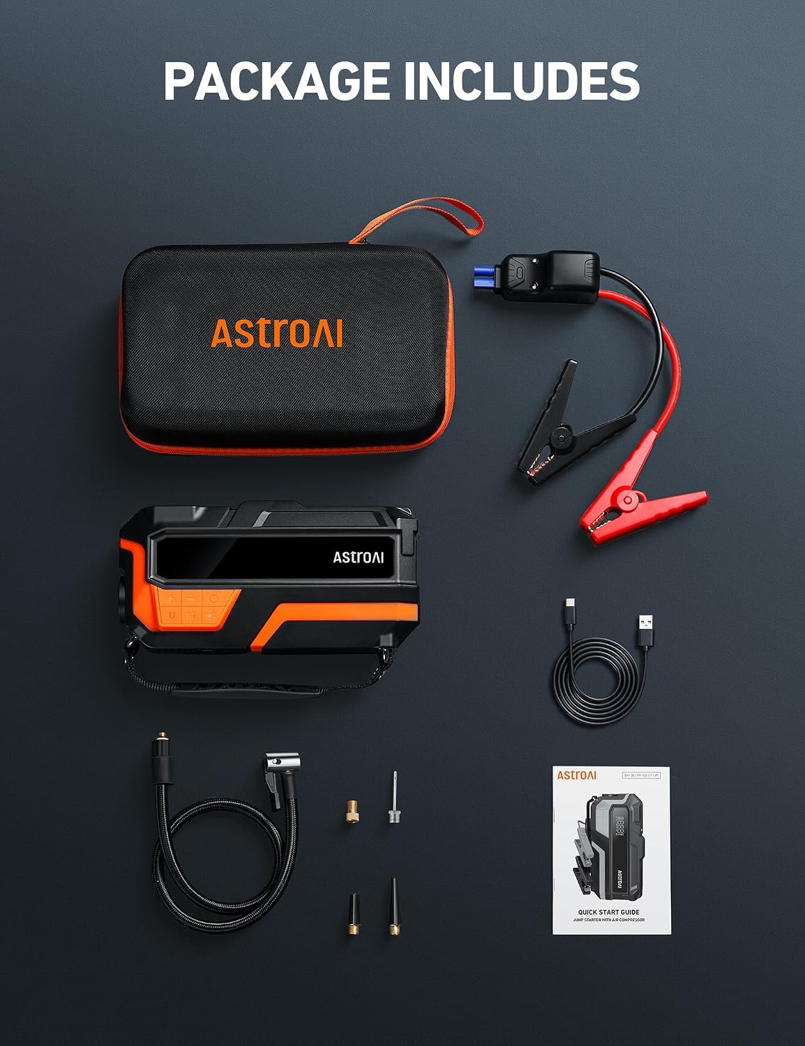 AstroAI Jump Starter 8000A Car Jump Starter with 150PSI Tyre Inflator - الصورة 9