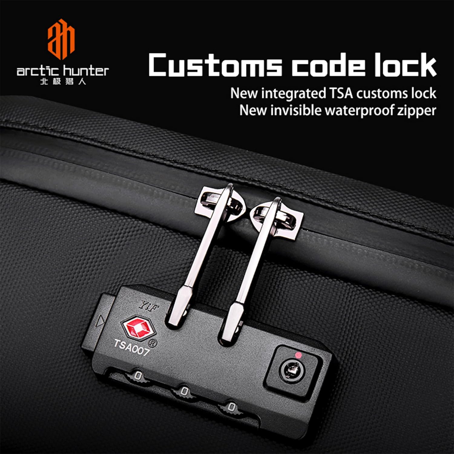 ah arctic hunter Semi Hard Gaming Backpack with Built in TSA lock Water Resistant Anti-Theft 15.6 inch Laptop Backpack for Men and Women, B00451 - الصورة 6