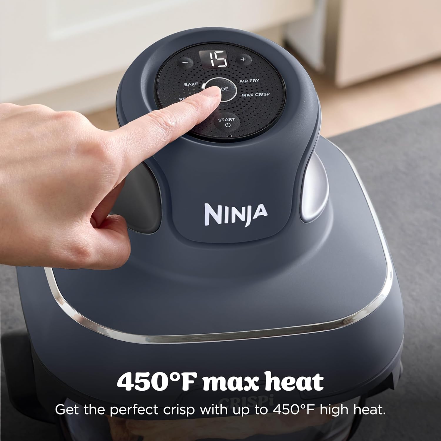 Ninja Crispi 4-in-1 Portable Glass Air Fryer Cooking System, 1700W, 1.4L & 3.8L Glass Containers with Storage Lids, Cyberspace Gray, FN101MEGY, 2 Years Warranty, Middle East Version - الصورة 13
