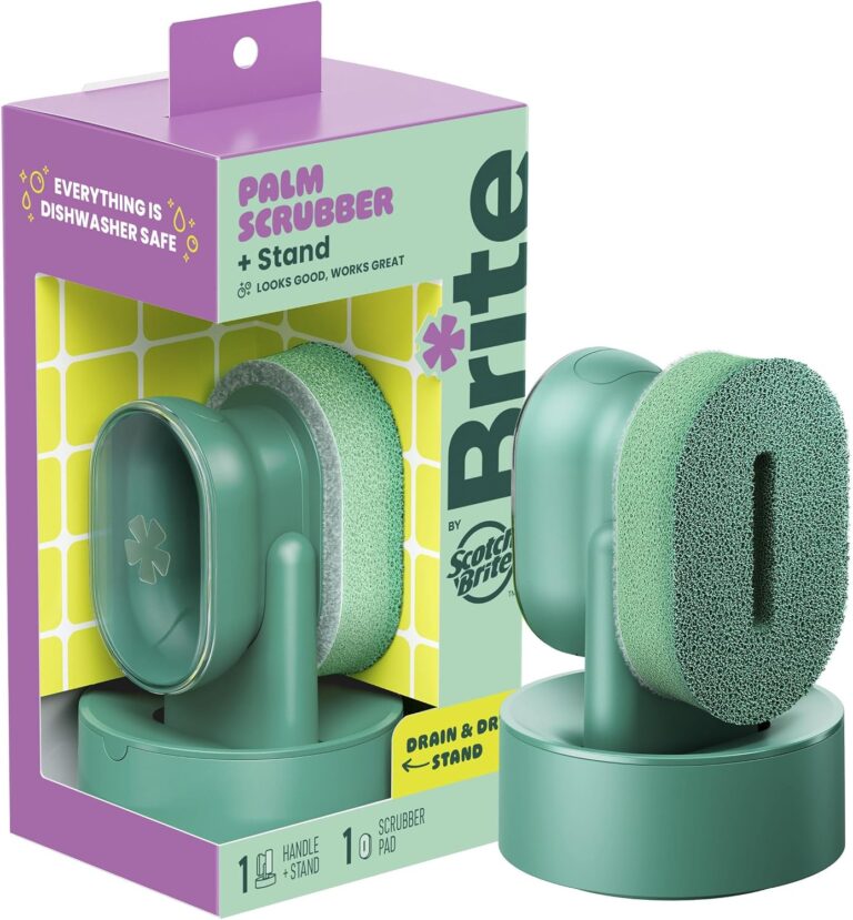 Brite by Scotch-Brite™ Palm Scrubber & Stand BRPS-3, 1/Pack
