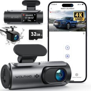 WOLFANG 4K Dash Cam Front and Rear ...