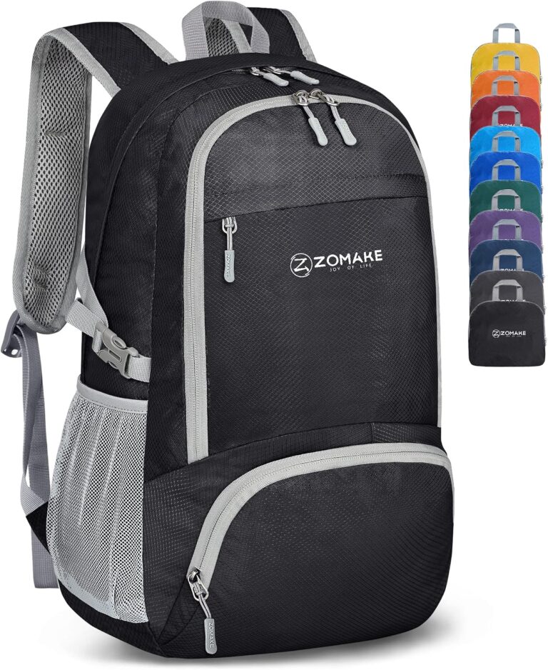 ZOMAKE Foldable Backpack Lightweight Packable 30 L, Small Hiking Daypack