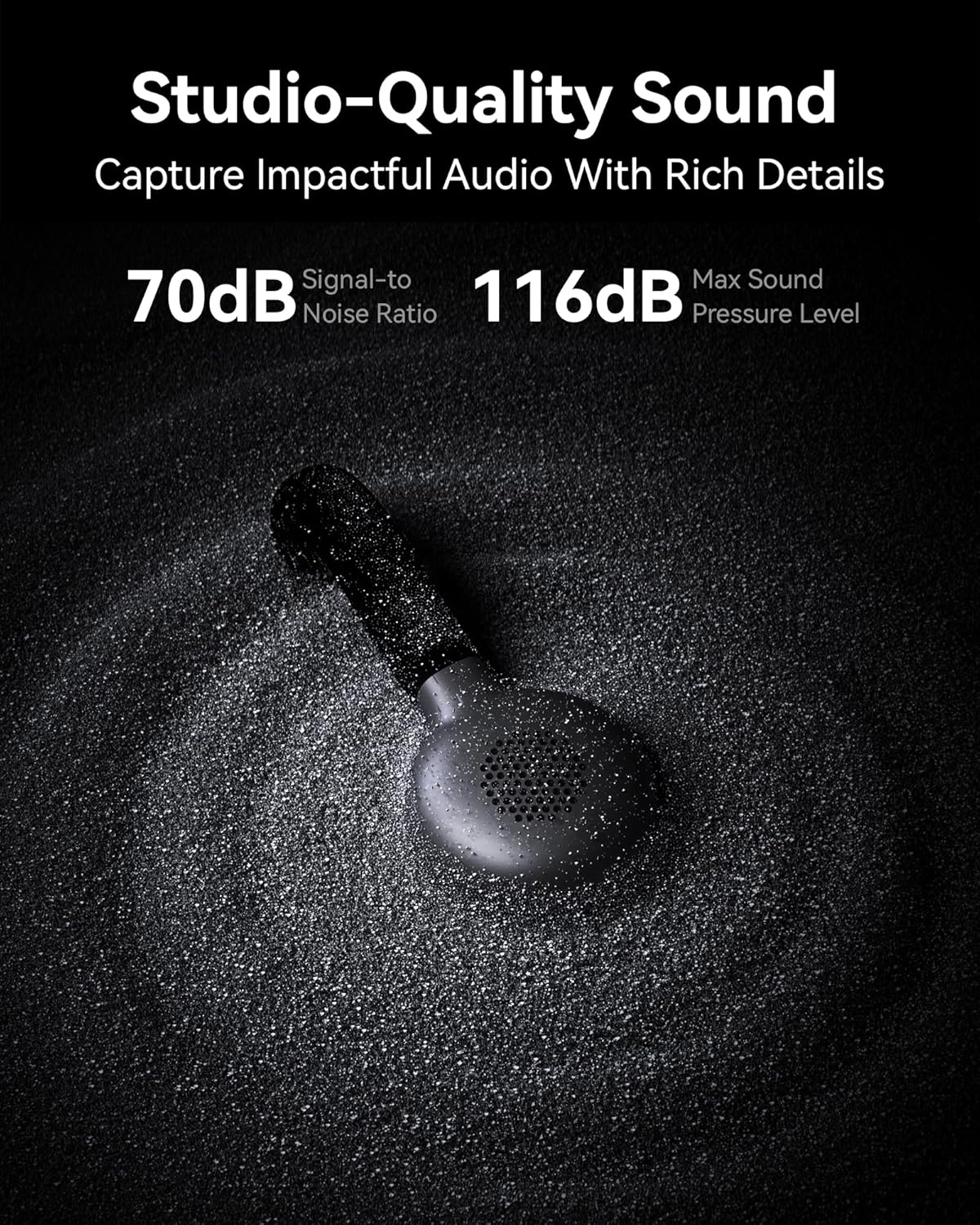 Hollyland Lark M2S Wireless Microphone with USB-C Plug for iPhone 15/16/17 and Android, Titanium Clip, Plug-and-Play, Noise Cancelling, 300m Range, 27H Battery Life for Vlogging, YouTube - الصورة 4