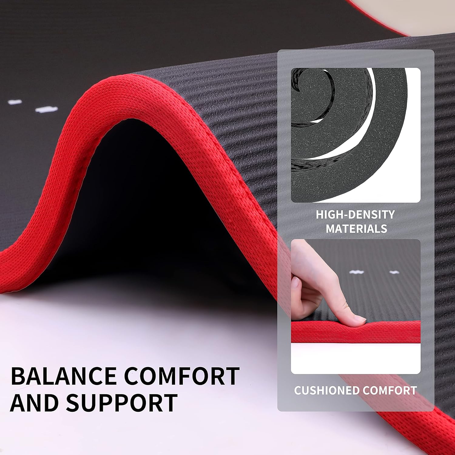 PROIRON Yoga Mat Eco Friendly NBR All-Purpose 10mm Thick Non-Slip Exercise Mat High Density Anti-Tear Pilates Mat with Carrying Strap for Yoga Pilates and Gymnastics - 183cm x 66cm x 1cm - 7 Colours - الصورة 5