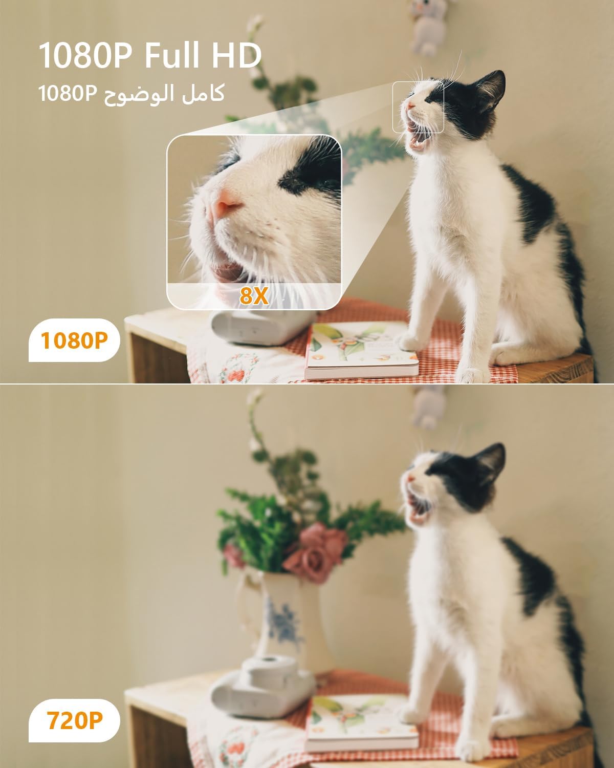 Imou DK2 1080P Home Security Camera Surveillance Camera, 360° Indoor Wi-Fi Camera with AI Human Detection Smart Tracking Two-Way Audio Siren IR Night Vision Baby Pet Monitor 2MP - الصورة 3