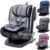 Jovikids Angela 360° Swivel ISOFIX Car Seat, ECE R44 Certified, Adjustable Headrest, Group 0+/1/2/3 (0-36kg), 0-12 Yrs, Top Tether, Convertible Rotating Carseat, Baby Infant Seat Black