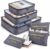 SKY-TOUCH 6-Piece Travel Luggage Organizer Set, Waterproof Packing Cubes and Laundry Bags, Travel Accessories,Grey