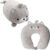 Kids Travel Pillow – 2-in-1 Travel Pillow for Kids – Soft and Adorable Animals Reversible into a U-Shaped Neck Pillow for Airplane, Car, Train, or Bus