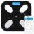 Smart Digital Weighing Scale for Body Weight with Bluetooth App, 180kg Capacity, High Precision Sensors, BMI & Body Fat Analyzer, LCD Display, Tempered Glass Platform – Black