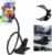 ToolHouse Gooseneck Phone Holder – Clip Holder Detachable & Adjustable, 360-Degree Flexible Long Arm Lazy Bracket for Mobile Phones, Desktop Bed Stand for Bedroom, Office, Kitchen (Black)