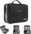 Double Layers Large Capacity Travel Electronic Accessories Organizer Bag, 2 Front Pockets Travel Gadget Carry Case, Perfect Size Fit for iPad,iPhone,Cables,Power Bank,Tablet(10.2’’)-Black