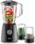 BLACK+DECKER Blender with Grinder Mills, 400W, 1.5L Jar, 2x 300ml Grinding Mills, Stainless Steel Blades, 2-Speed with Pulse Control, Perfect for Smoothies, Coffee, Herbs, and Spices, Black – BX440-B5