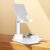 Cell Phone Stand,Adjustable Angle Height Phone Stand for Desk,Fully Foldable/Portable Phone Holder with Silicon Pad for iPhone 16/15/14/13/12/Smartphones,All Mobile Phones (White)